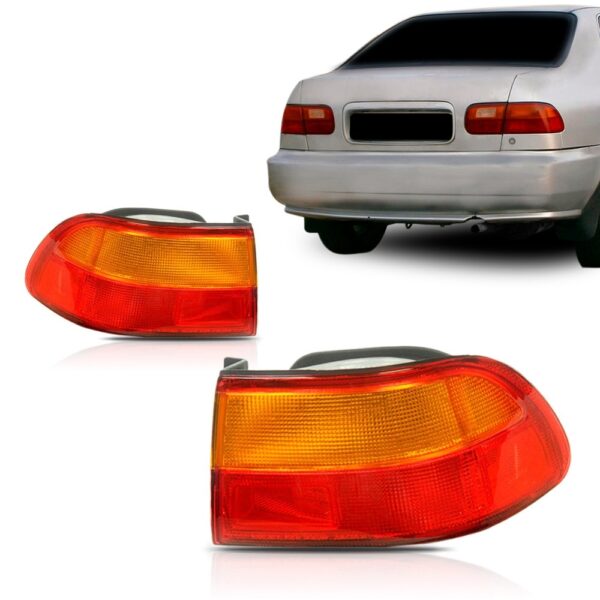 Par Sinaleira Traseira Para Honda Civic 92 93 94 1995 Sedan Ambos Lados