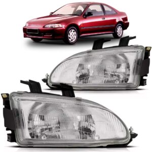 Par Farol Honda Civic 1992 Á 1995 Hatch Coupe Manual
