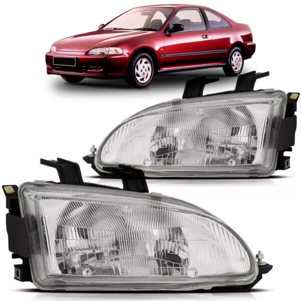 Par Farol Honda Civic 1992 Á 1995 Hatch Coupe Manual