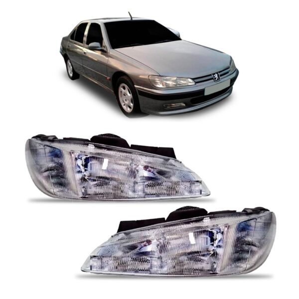 Par Farol Dianteiro Peugeot 406 1996 1997 1998 1999 Direito E Esquerdo