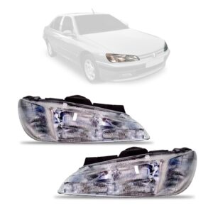 Par Farol Dianteiro Peugeot 406 1996 1997 1998 1999 Direito E Esquerdo