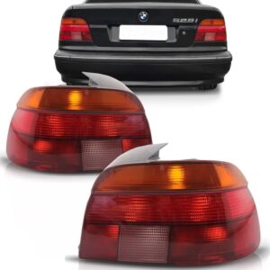 Par Lanterna Traseira Bmw S5 1995 A 2000 Vermelha E Ambar Vermelho