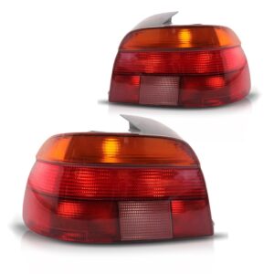 Par Lanterna Traseira Bmw S5 1995 A 2000 Vermelha E Ambar Vermelho