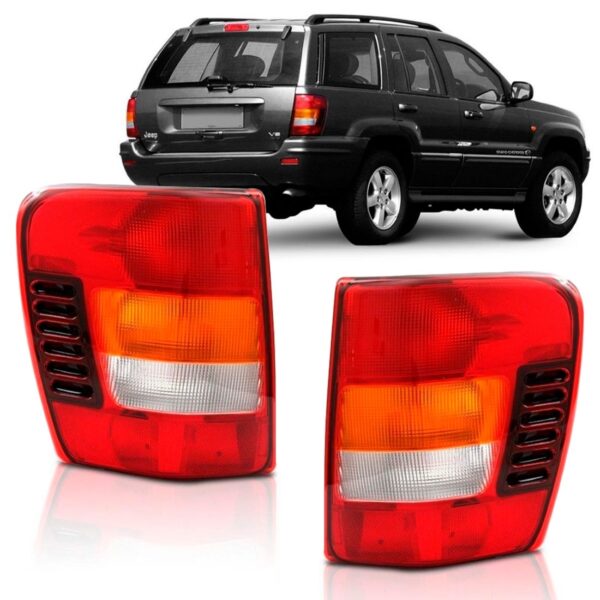Par Sinaleira Traseira Grand Cherokee 99/2002 Tricolor