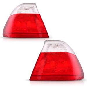 Par Sinaleira Para Bmw S3 Coupe 1999 A 2003 Cristal/vermelho Ambos Lados Vermelho