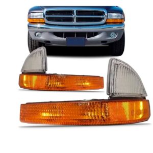 Par Pisca Seta Dianteira Dakota 1998 A 2004 Âmbar/cristal