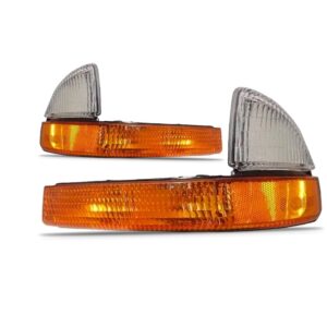 Par Pisca Seta Dianteira Dakota 1998 A 2004 Âmbar/cristal