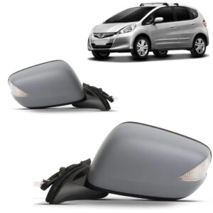 Par Retrovisor Eletrico C/ Sinaleira Fit 2009 A 2014 Primer