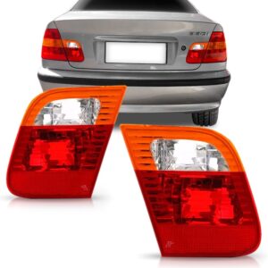 Par Sinaleira Traseira Bmw Serie 3 02 A 05 Tampa Tricolor Ambos Lados Vermelho