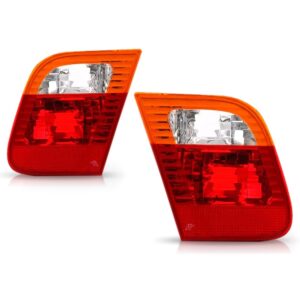 Par Sinaleira Traseira Bmw Serie 3 02 A 05 Tampa Tricolor Ambos Lados Vermelho
