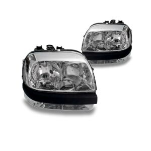 Par Farol Doblo Com Auxiliar 2002 A 2009 Cromado