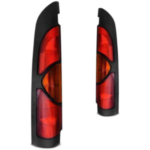 Par Sinaleira Traseira Kangoo 1997 A 2006 Mascara Preta Vermelho