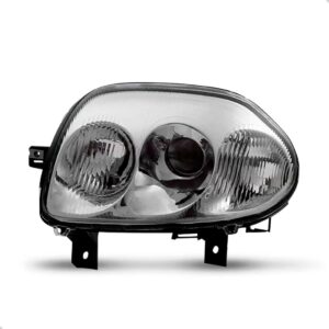 Par Farol Elétrico Clio 1999 A 2002 Foco Duplo Cromado Direito