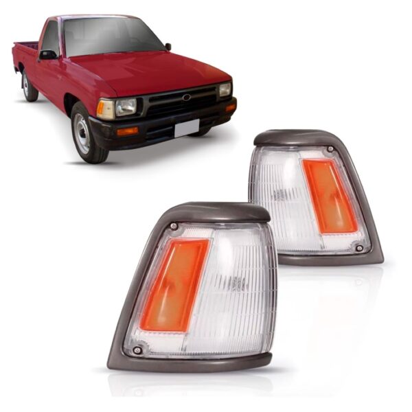 Par Sinaleira Dianteira Hilux 4x2 1992 A 2001 Aro Cinza- Cristal