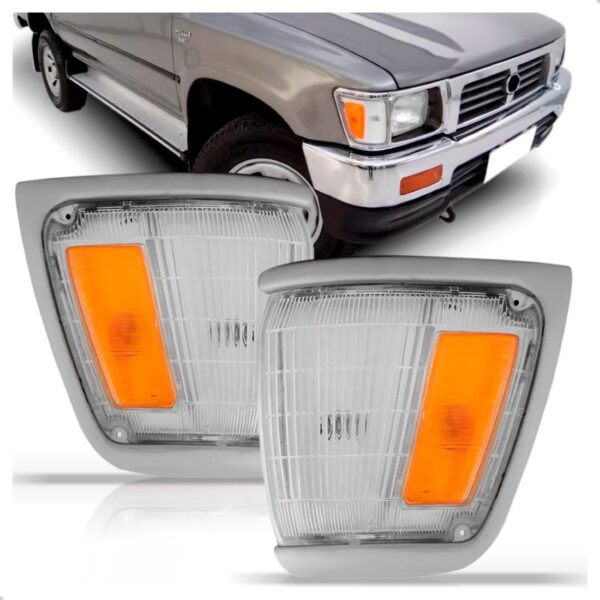 Par Sinaleira Hilux 93 94 95 96 97 98 99 00 01 Aro Cromado Cristal