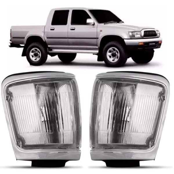 Par Pisca Seta Para Hilux Srv 2002 A 2004 Cristal C/ Cromado