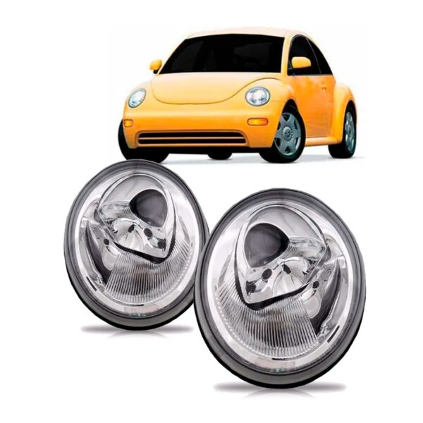 Par Farol Dianteiro New Beetle 1998 A 2005 Cromado
