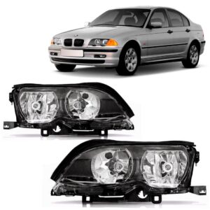 Par Farol Bmw S3 2002 A 2004 Sedan Mascara Negra C/ Garantia
