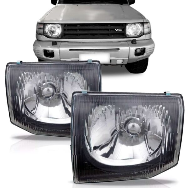 Par Farol Para Mitsubishi Pajero Gls 1998 1999 2000 Liso