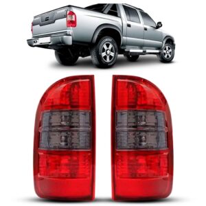 Par Lanterna Traseira Para Chevrolet S10 2010 A 2011 Fumê Vermelho