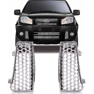 Par Tela Frontal Moldura Parachoque Dianteiro Ecosport 08/12 Cromado