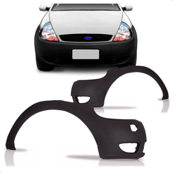 Par Envolvente Dianteiro Ka 2002 A 2007 Texturizado Novo Preto