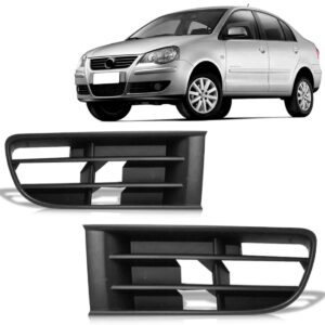 Par Moldura Milha Polo 2003 2004 2005 2006 Sem Furo Preto Ambos Os Lados