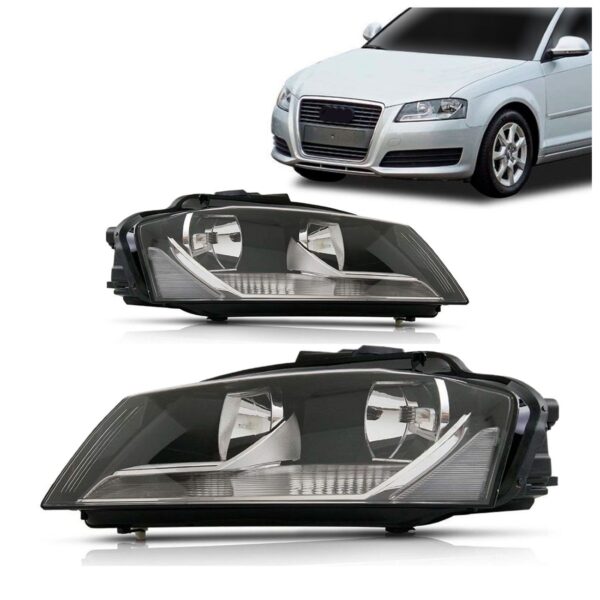 Par Farol Audi A3 2008 2009 2010 2011 2012 Elétrico C/ Motor