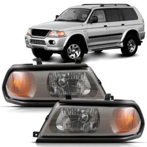 Par Farol Pajero Sport 2000 A 2004 Eletrico Mascara Cinza