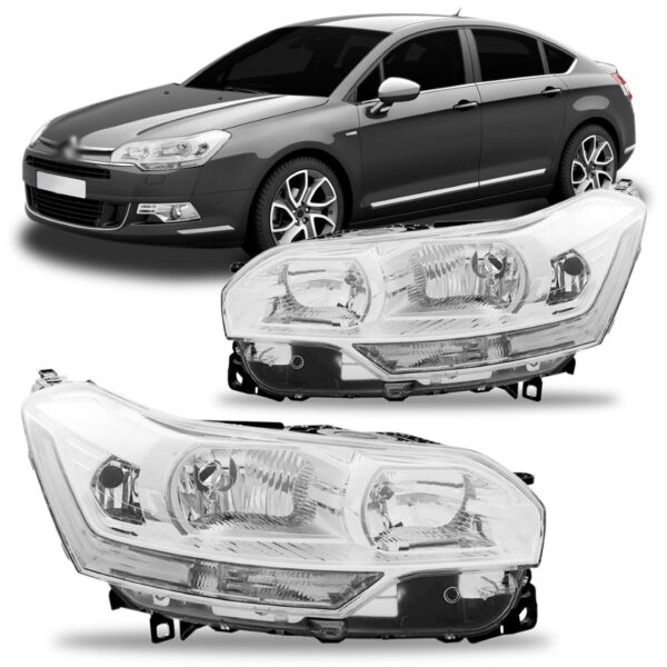 Jogo Farol Citroen C5 2008 09 10 2011 2012 Sem Motor