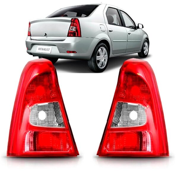 Par Sinaleira Renault Logan 2011 2012 2013 Bicolor Vermelho