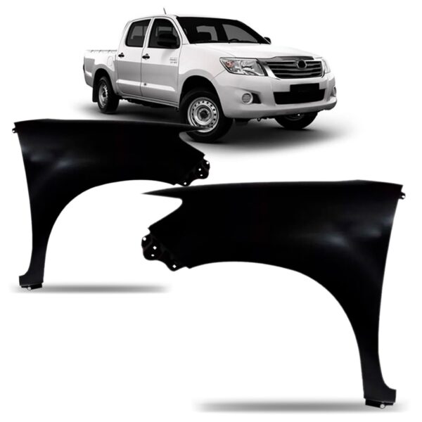 Par Paralama Hilux 4x2 2012 2013 2014  2015 Sem  Furo Pisca