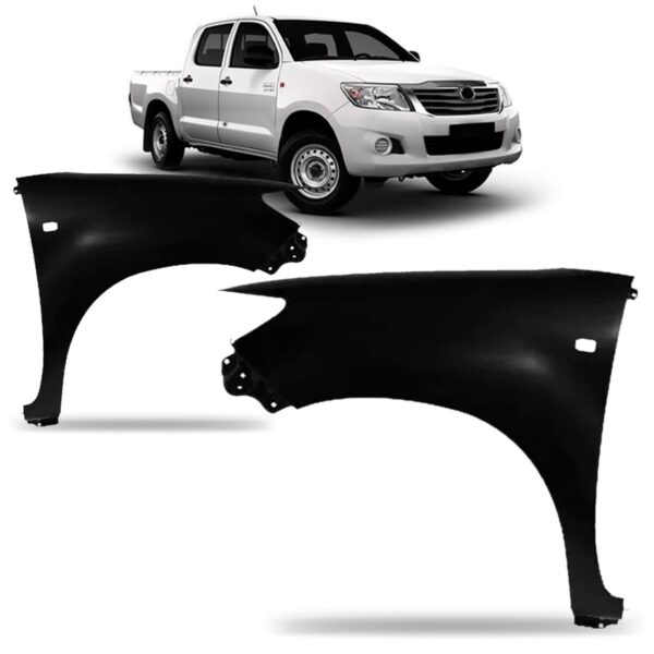 Jogo Paralama Hilux 2012/2015 S/ Furo Moldura C/ Furo Seta