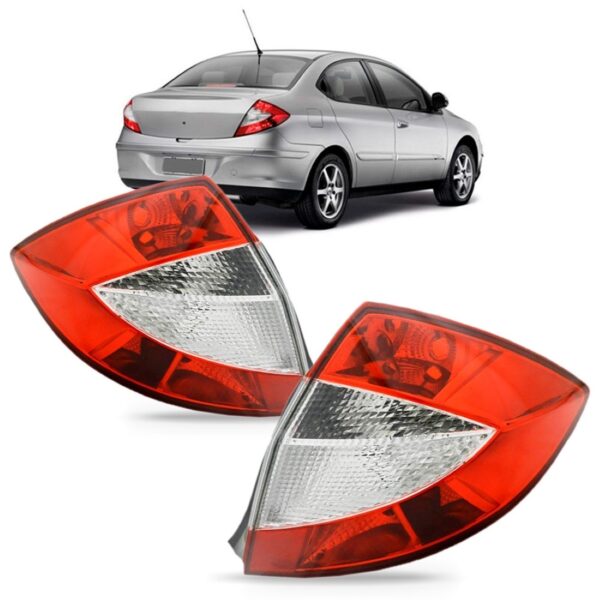 Par Sinaleira Traseira Cielo Sedan 2009 2010 2011 2012 Vermelho