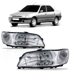 Par Farol Peugeot 306 1999 A 2003 Foco Duplo Mega Desconto