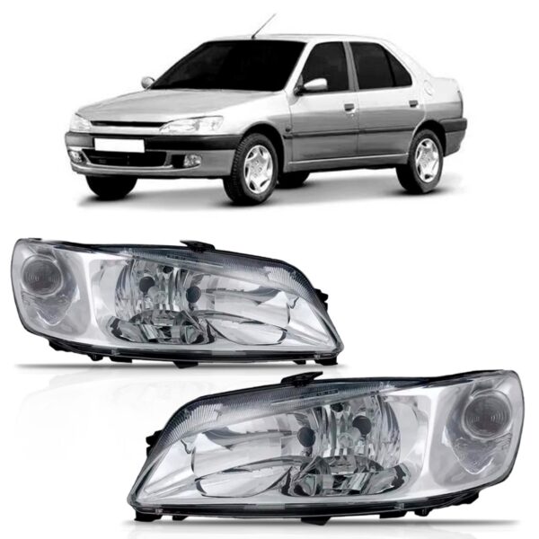 Par Farol Peugeot 306 1999 A 2003 Foco Duplo Mega Desconto