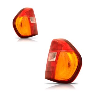 Par Sinaleira Traseira Clio Sedan 2003 Até 2008 Ambar Tricolor