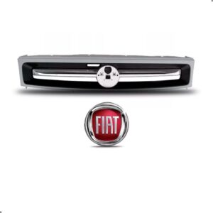 Tela Frontal Com Emblema Palio Economy Friso Prata 10 11 12 Plástico