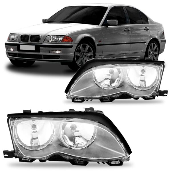 Par Farol Bmw S3 1999 2000 2001 Máscara Cinza Mega Desconto