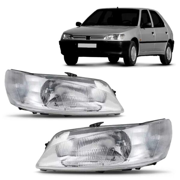 Farol Peugeot 306 1997 A 1998 Foco Duplo S/auxiliar Promoção