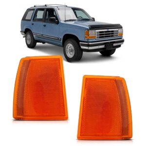 Par Lanterna Sinaleira Dianteira Ford Explorer 91 92 93 1994 Âmbar