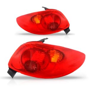 Par Lanterna Traseira Peugeot 206 2004 A 2010 Vermelho