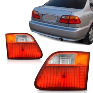 Par Sinaleira Traseira Para Honda Civic 1999 2000 Tricolor Ambos Lados Vermelho