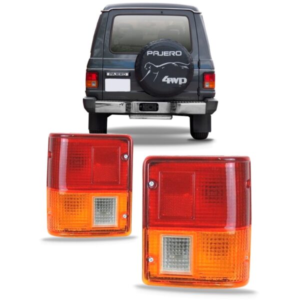Par Sinaleira Traseira Pajero 1983 84 85 86 87 88 89 90 1991 Tricolor
