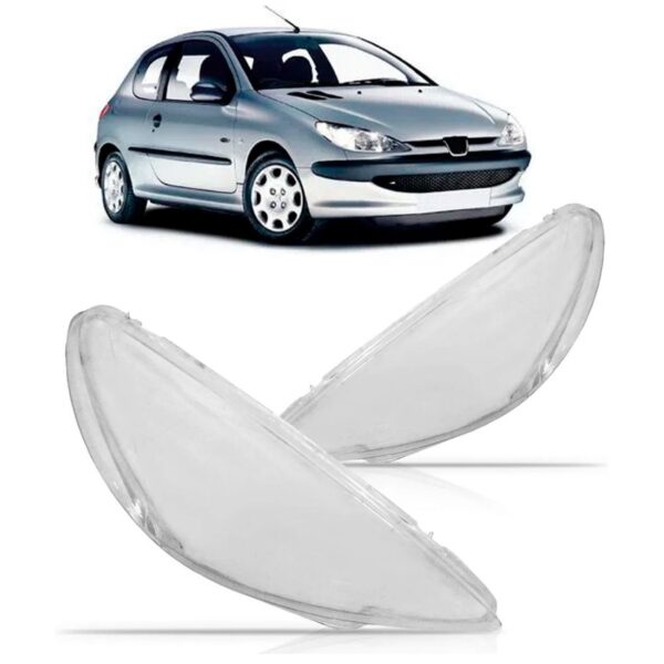 Par Lente Farol Peugeot 206 2004 A 2011 Foco Simples