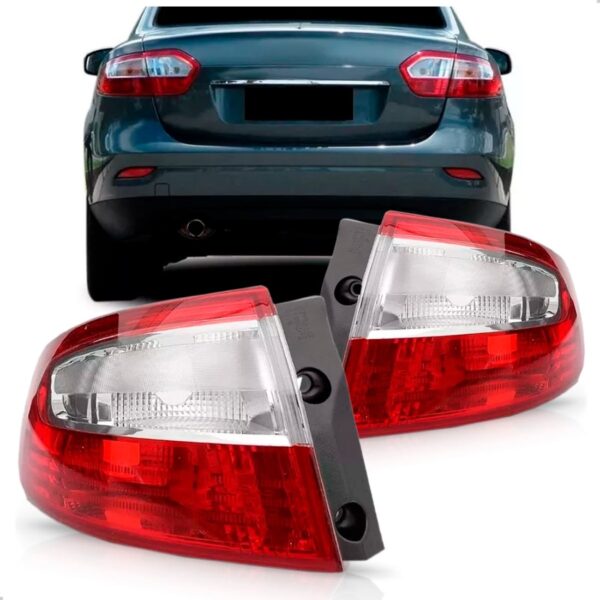 Par Sinaleira Traseira Fluence 10 11 12 13 14 15 16 Sem Led Vermelho