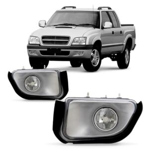 Par Farol Milha Auxiliar S10 Pit-bull 2001/2011 Lente Vidro