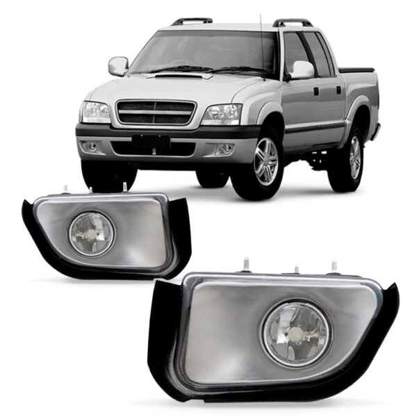 Par Farol Milha Auxiliar S10 Pit-bull 2001/2011 Lente Vidro