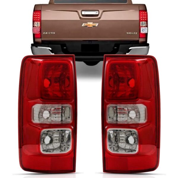 Par Lanterna Traseira S10 2012 2013 2014 2015 2016 Com Led