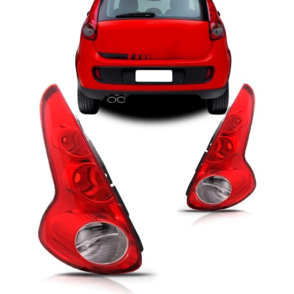 Par Sinaleira Traseira Palio 2012 13 2014 2015 2016 Bicolor Ambos Lados Vermelho